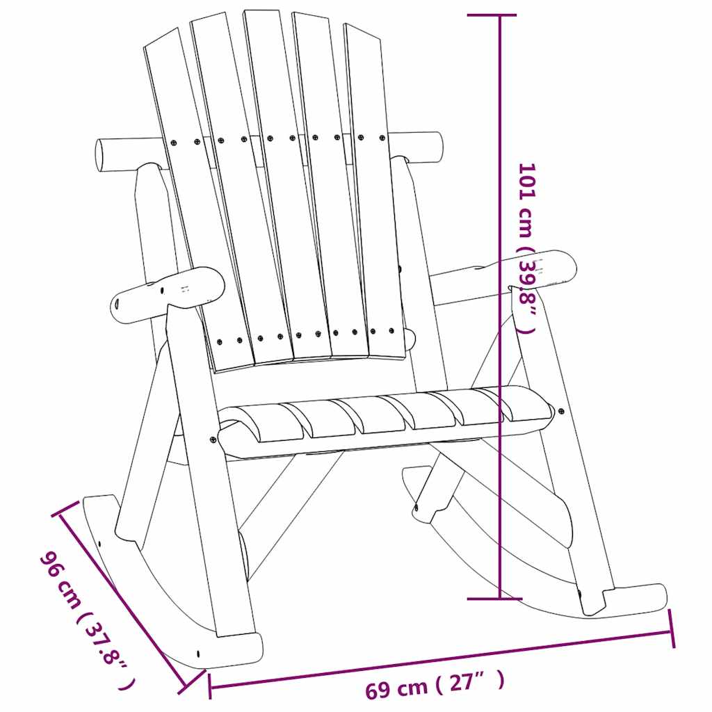 Hagegyngestol 69x96x101 cm heltre gran