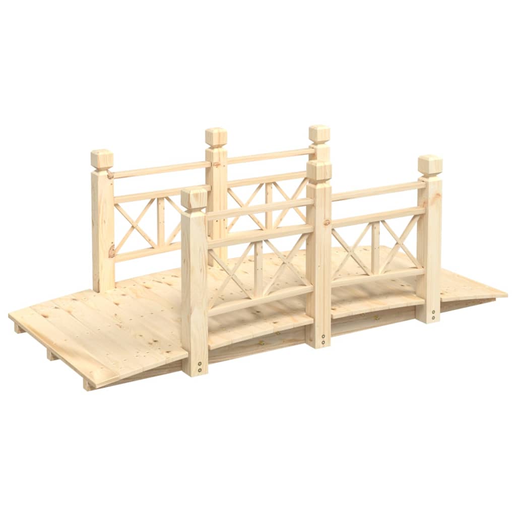 Hagebro med rekkverk 150x67x56cm heltre gran