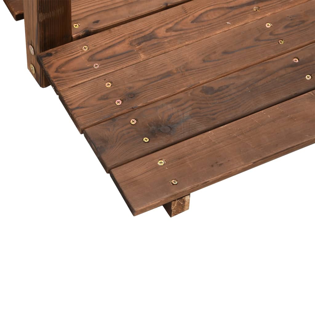 Hagebro med rekkverk 150x67x56cm heltre gran