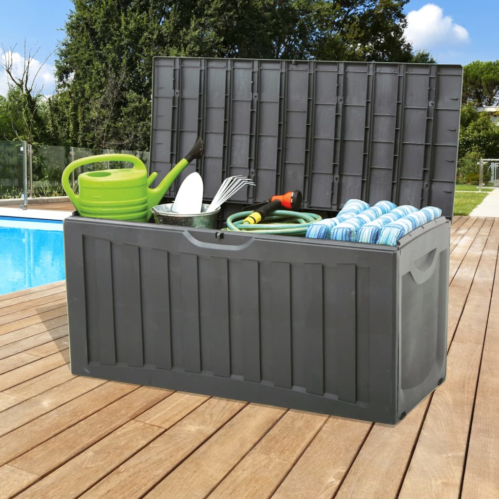 Oppbevaringsboks svart 118x53x57 cm polypropylen