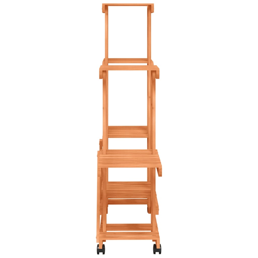 Blomsterstativ med hjul 95x25x101 cm heltre gran
