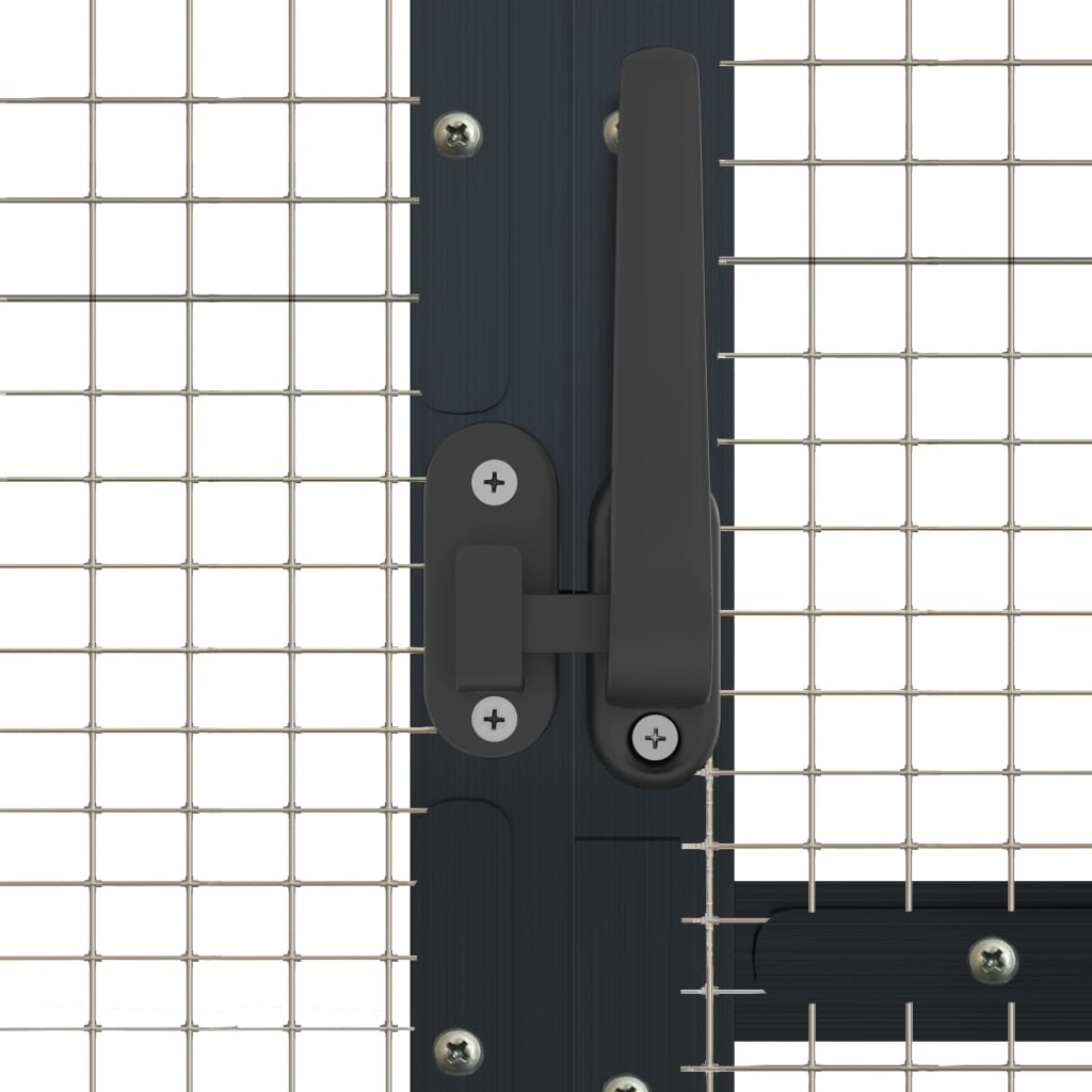 Fuglehus antrasitt 1,79x4x1,85 m aluminium