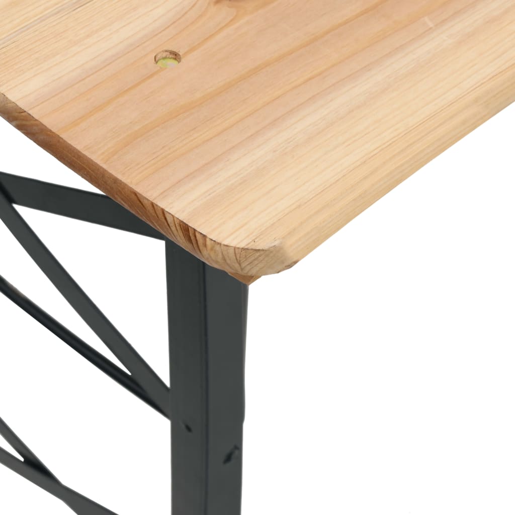 Sammenleggbart ølbord 170x50x75/105 cm heltre gran vidaXL