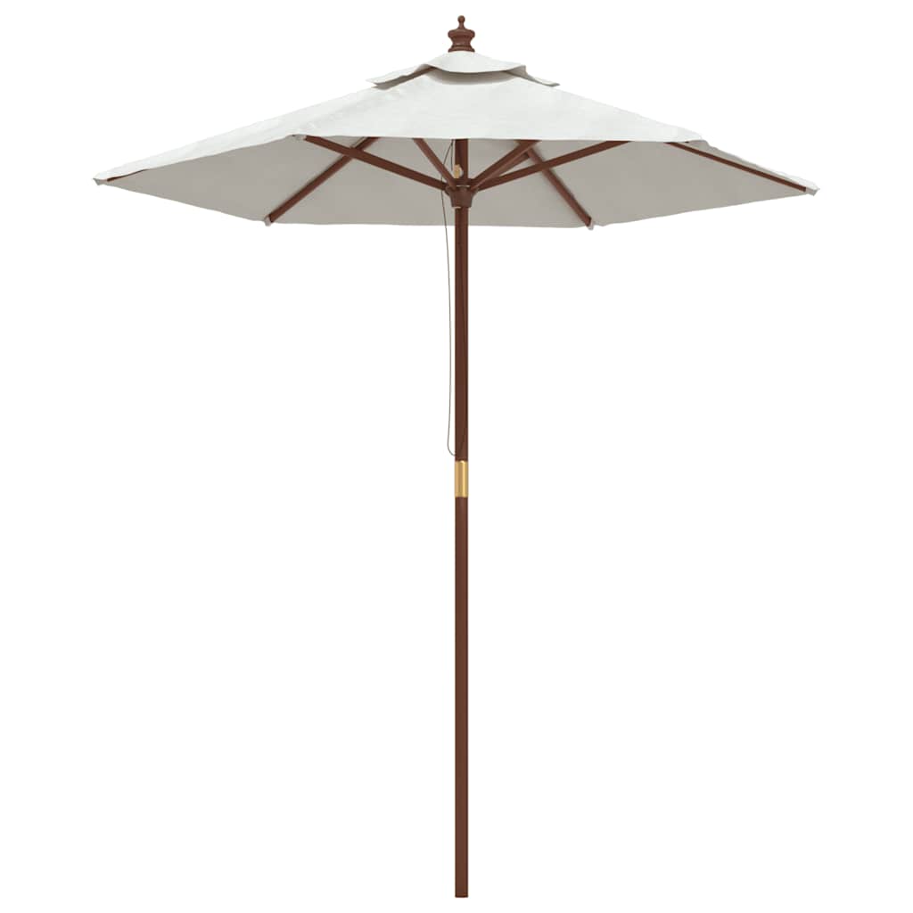 Hageparasoll med trestang sand 196x231 cm vidaXL