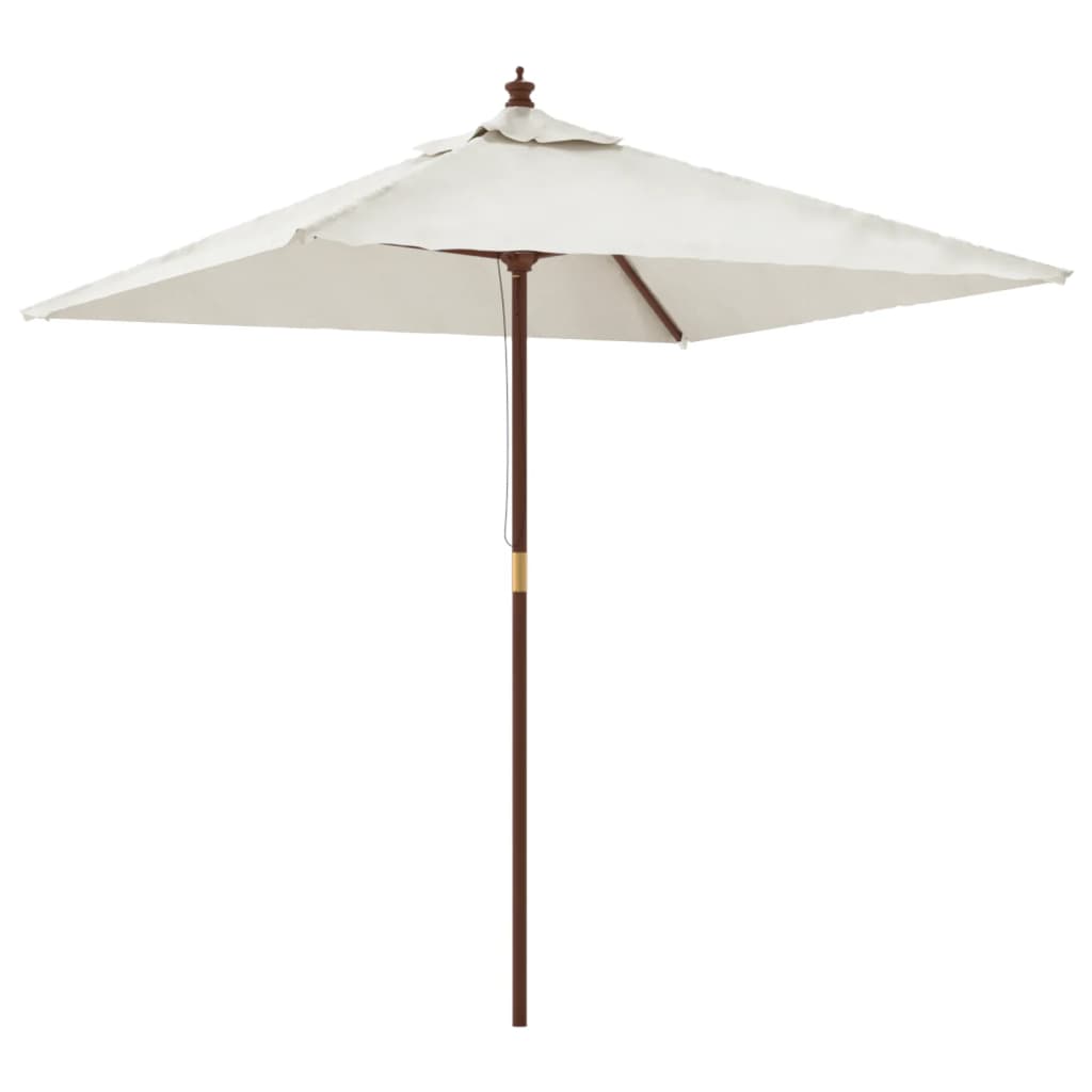 Hageparasoll med trestang sand 198x198x231 cm