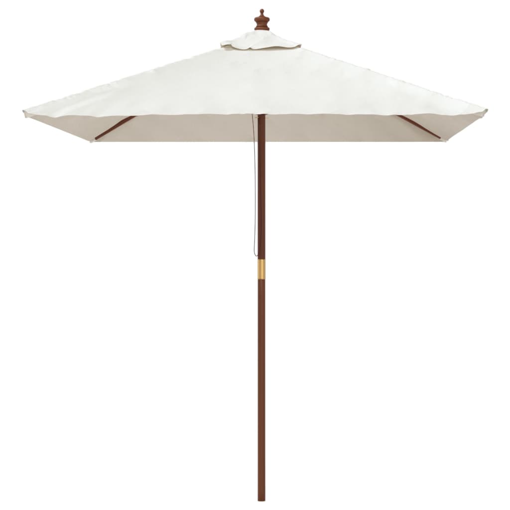 Hageparasoll med trestang sand 198x198x231 cm