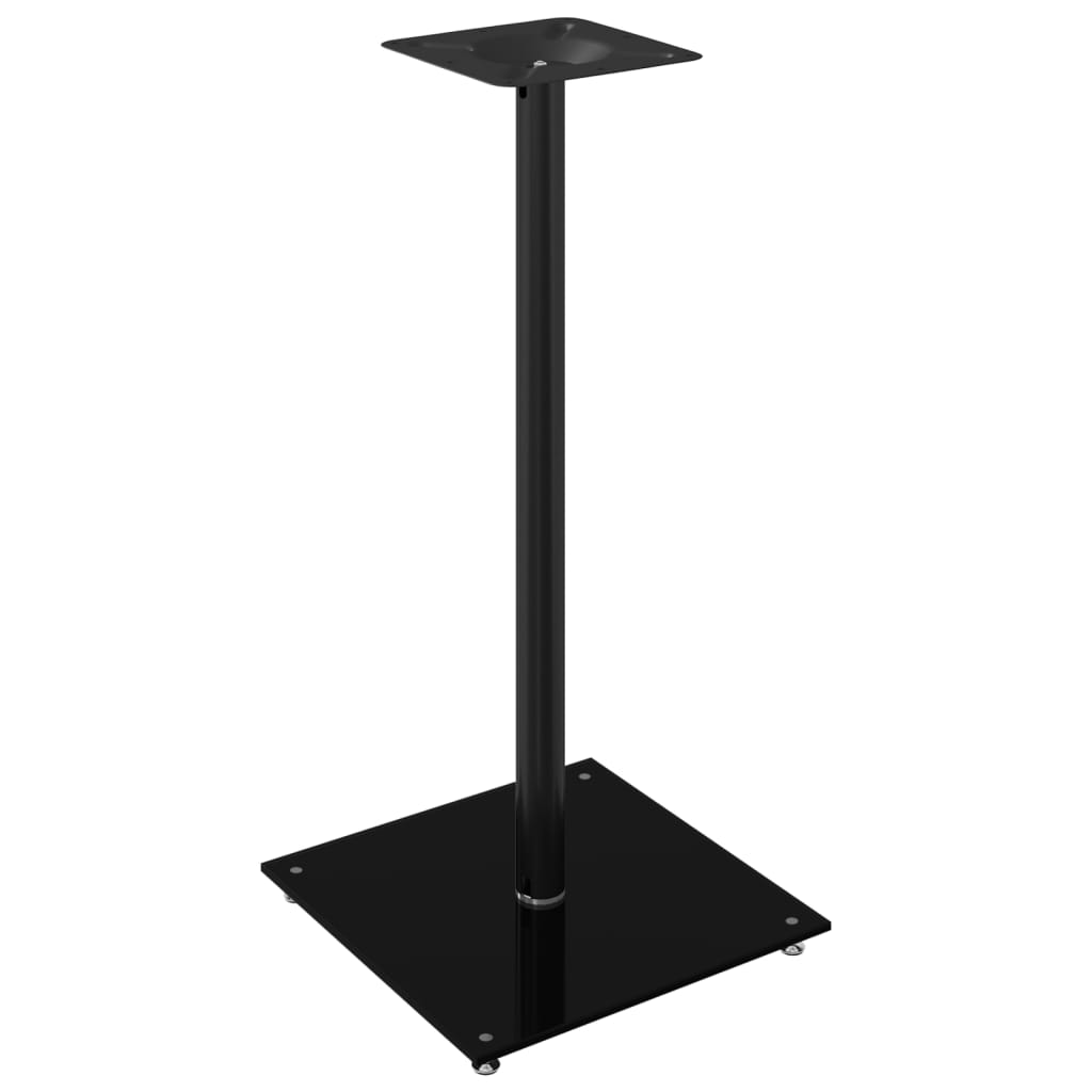 Høyttalerstativer 2 stk svart herdet glass 1 søyledesign