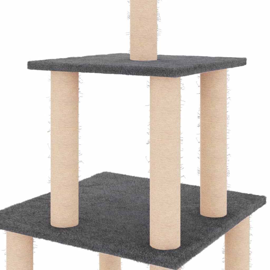 Kloretre med sisalstolper mørkegrå 111 cm