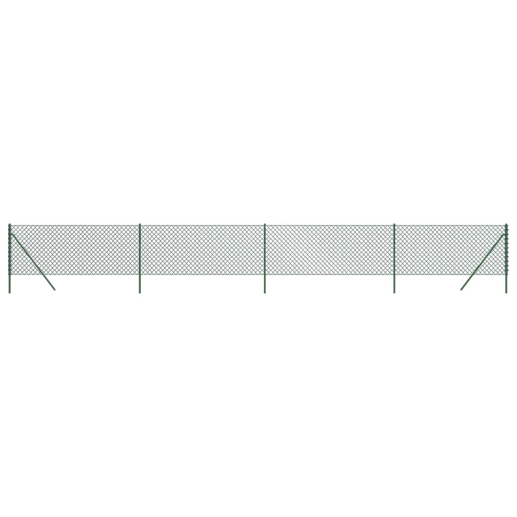 Kjedegjerde grønn 0,8x10 m vidaXL