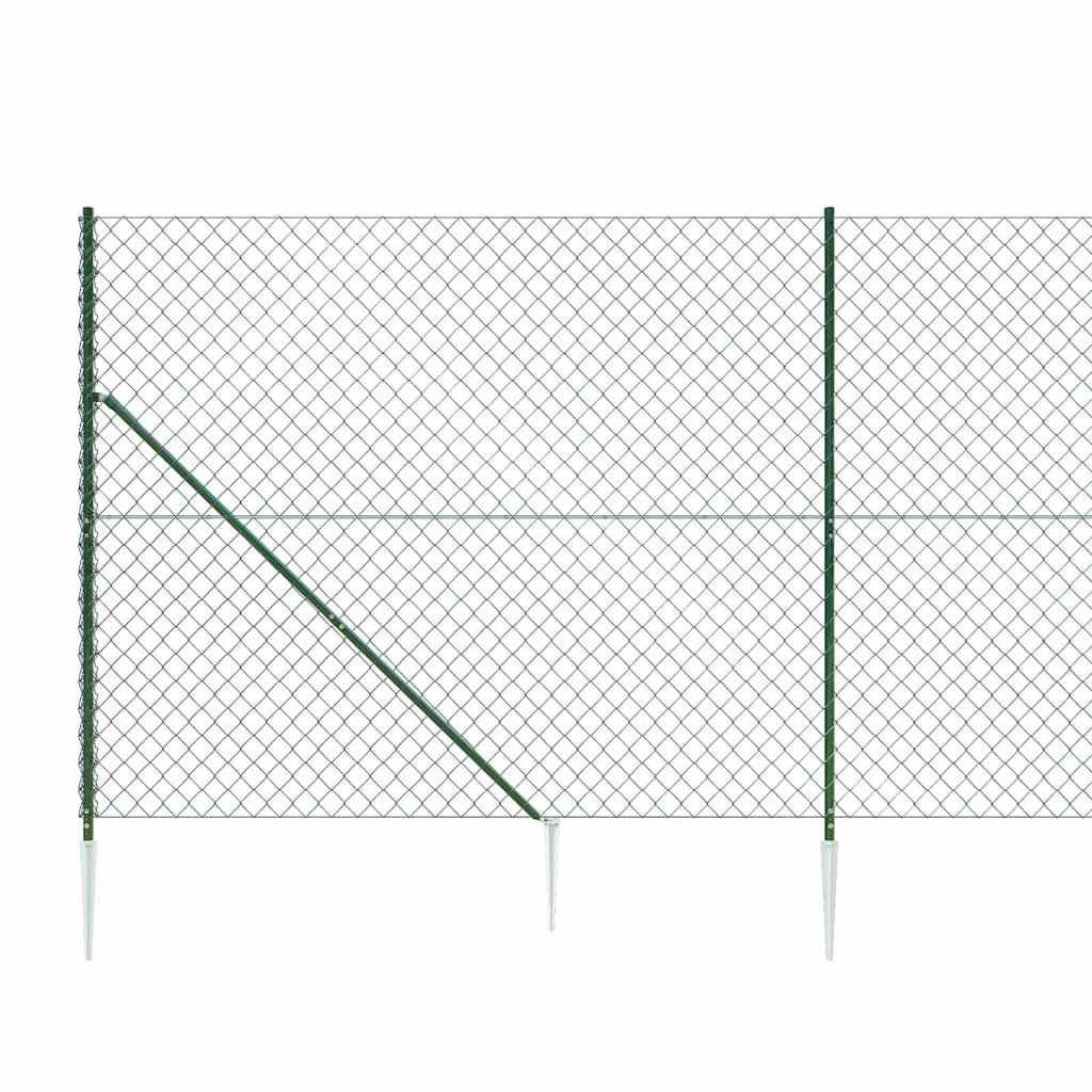 Nettinggjerde med stolpespyd 2x25 m grønn