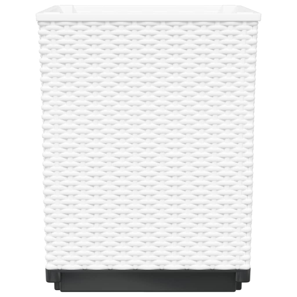 Plantekasser 2 stk hvit 30x30x37 cm polypropylen