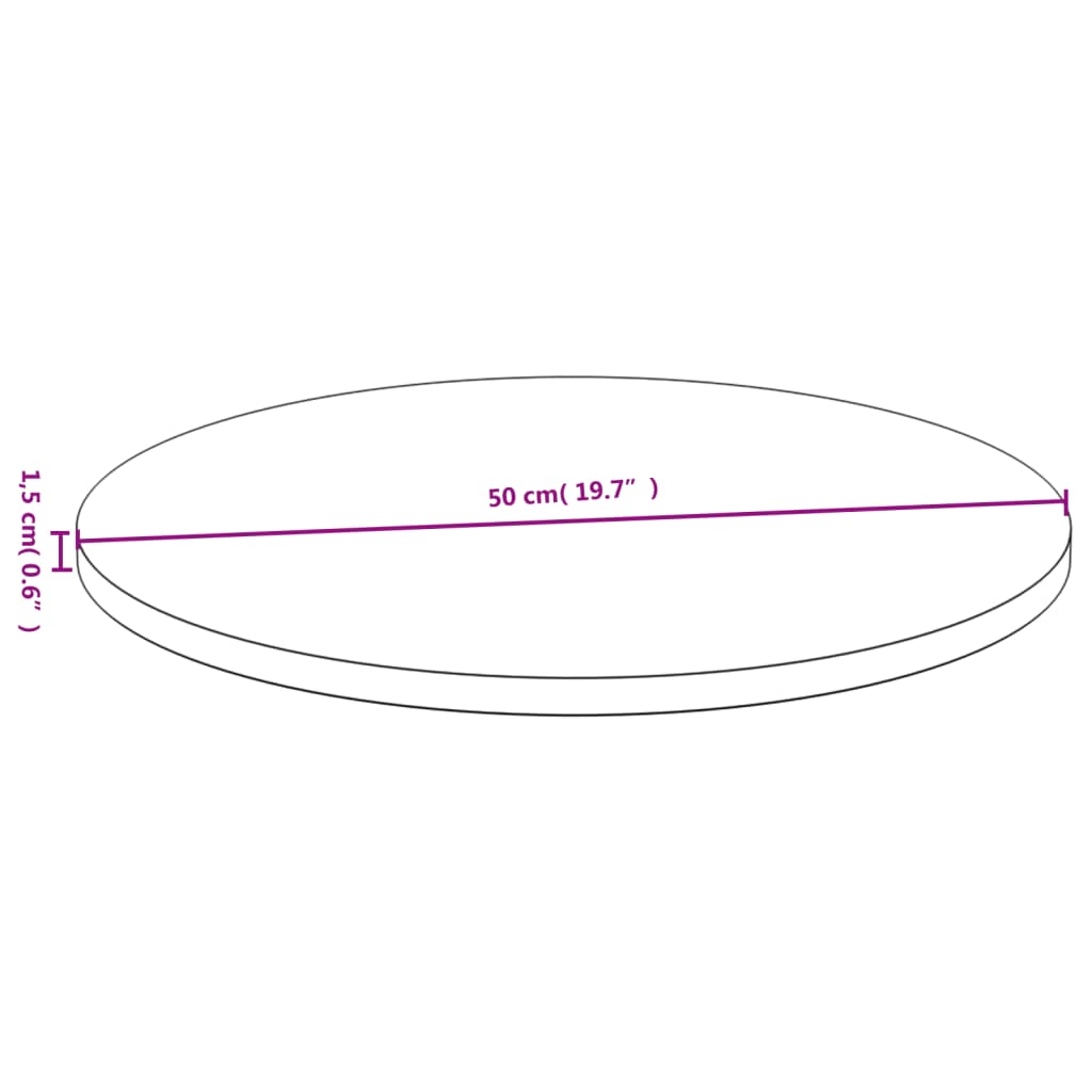 Bordplate Ø50x1,5 cm bambus