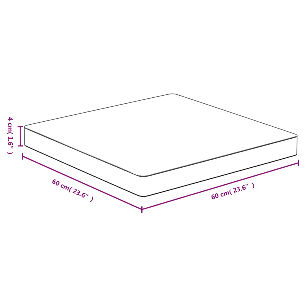 Bordplate 60x60x4 cm bambus
