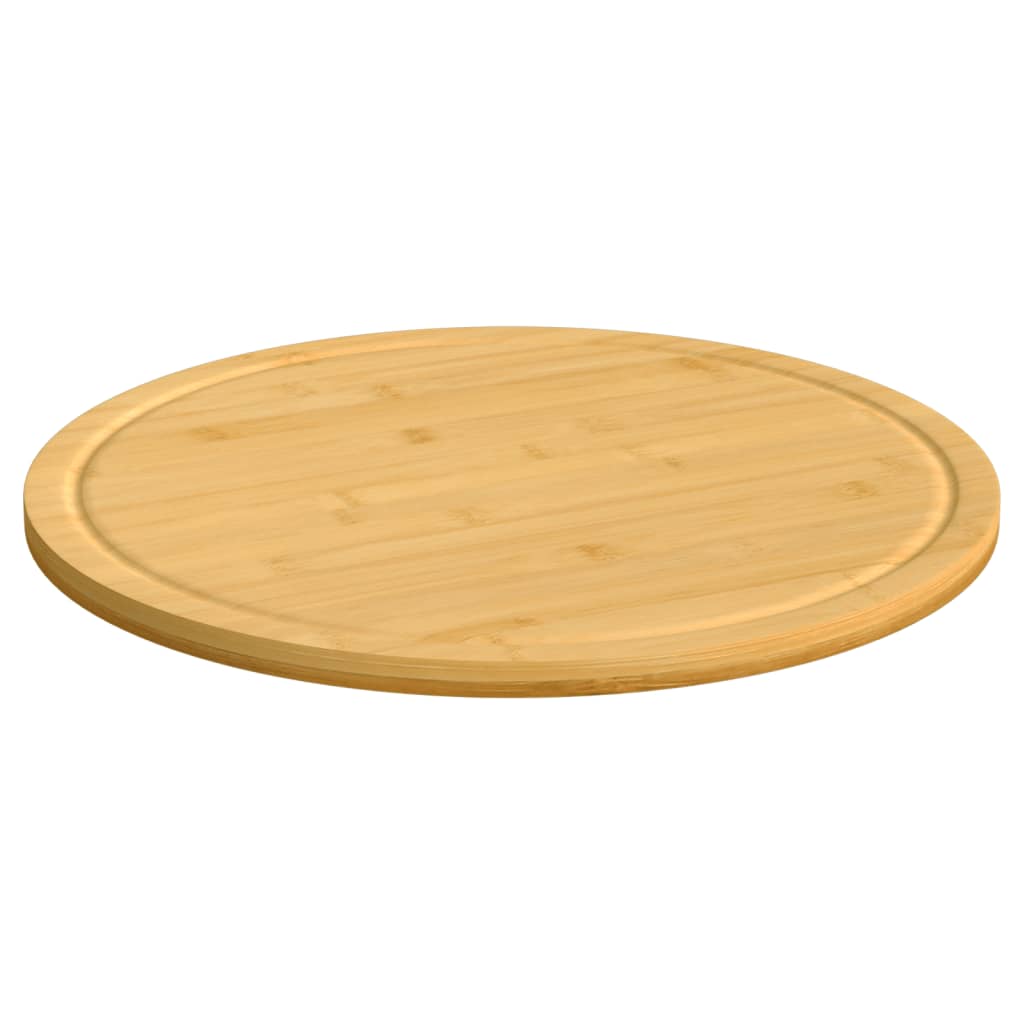 Skjærebrett 6 stk Ø40x1,5 cm bambus