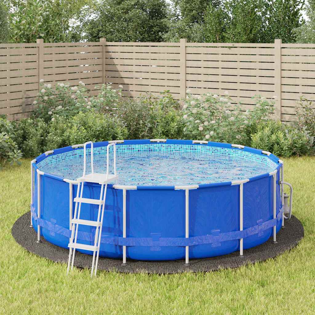 Bassengduk lysegrå Ø428 cm polyester geotekstil