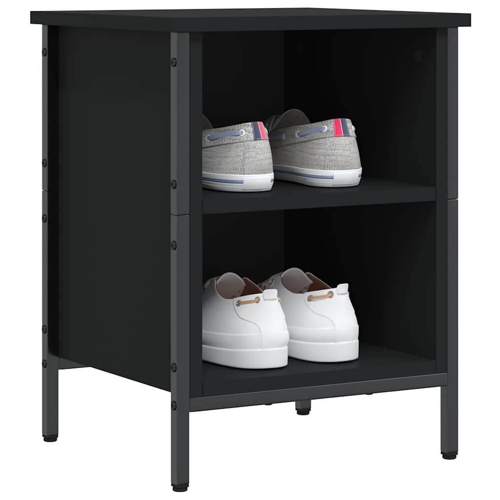 Skohylle svart 38x35x50 cm konstruert tre