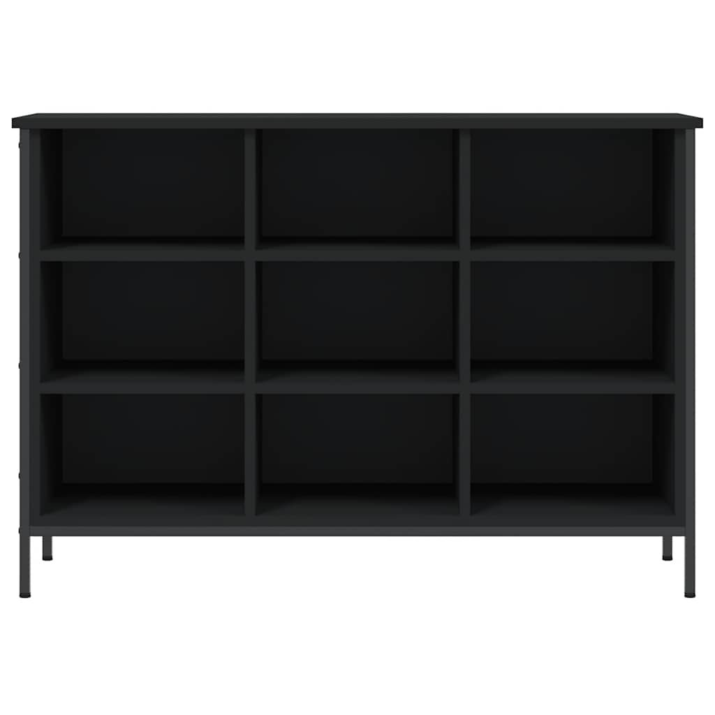 Skoskap svart 100x35x70 cm konstruert tre