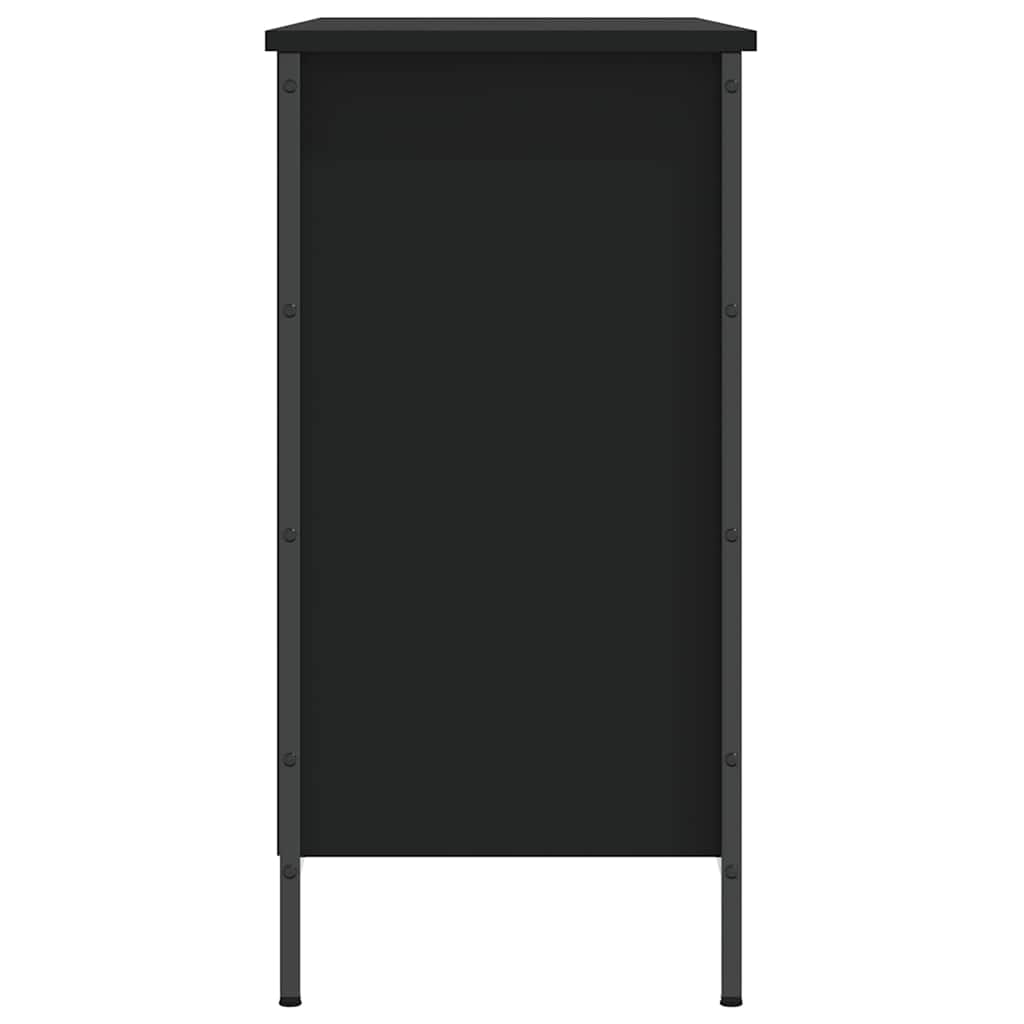 Skoskap svart 100x35x70 cm konstruert tre