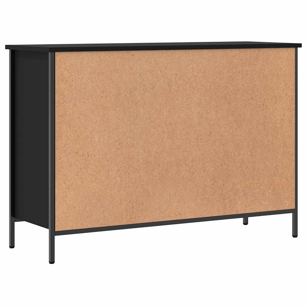 Skoskap svart 100x35x70 cm konstruert tre