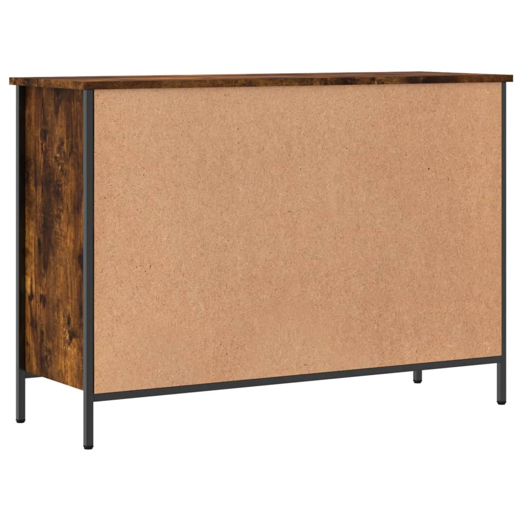 Skoskap røkt eik 100x35x70 cm konstruert tre