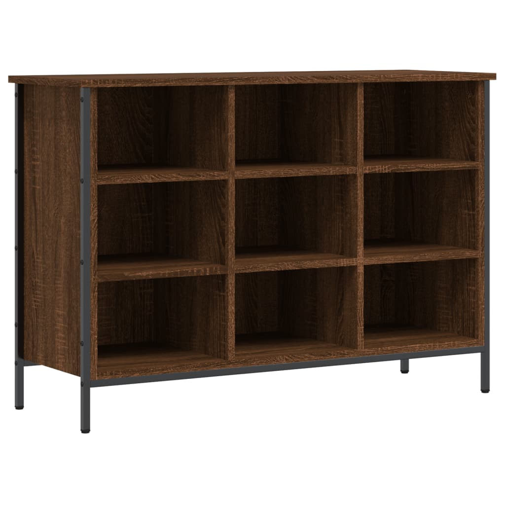 Skoskap brun eik 100x35x70 cm konstruert tre