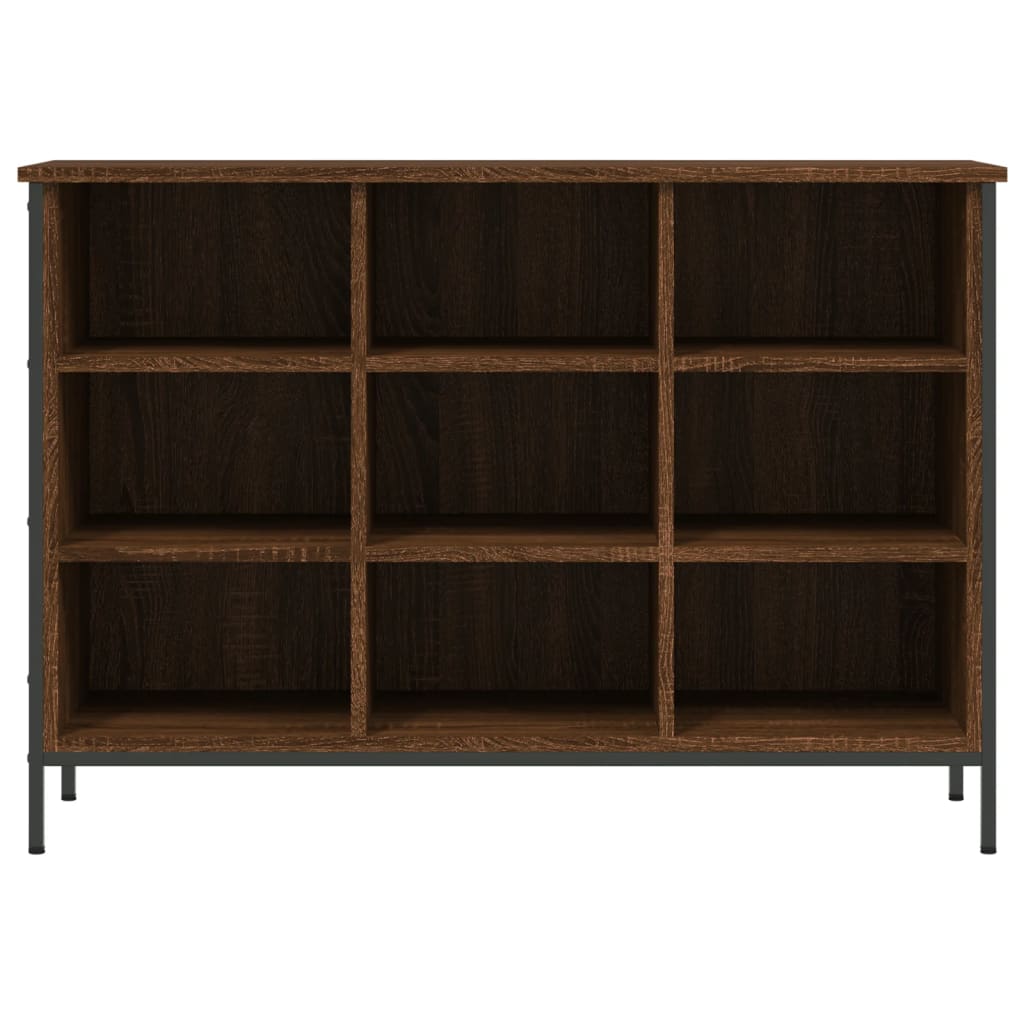 Skoskap brun eik 100x35x70 cm konstruert tre