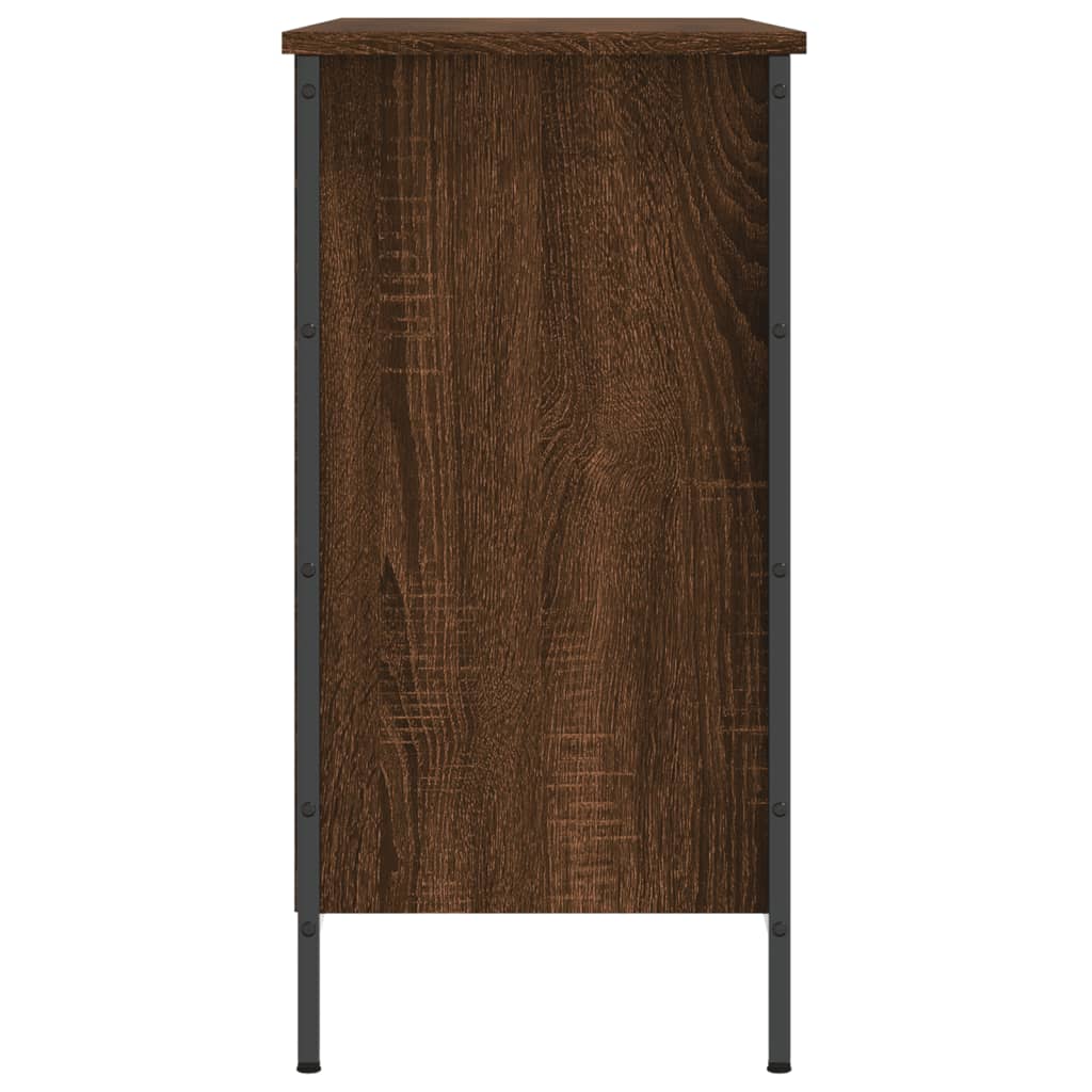 Skoskap brun eik 100x35x70 cm konstruert tre