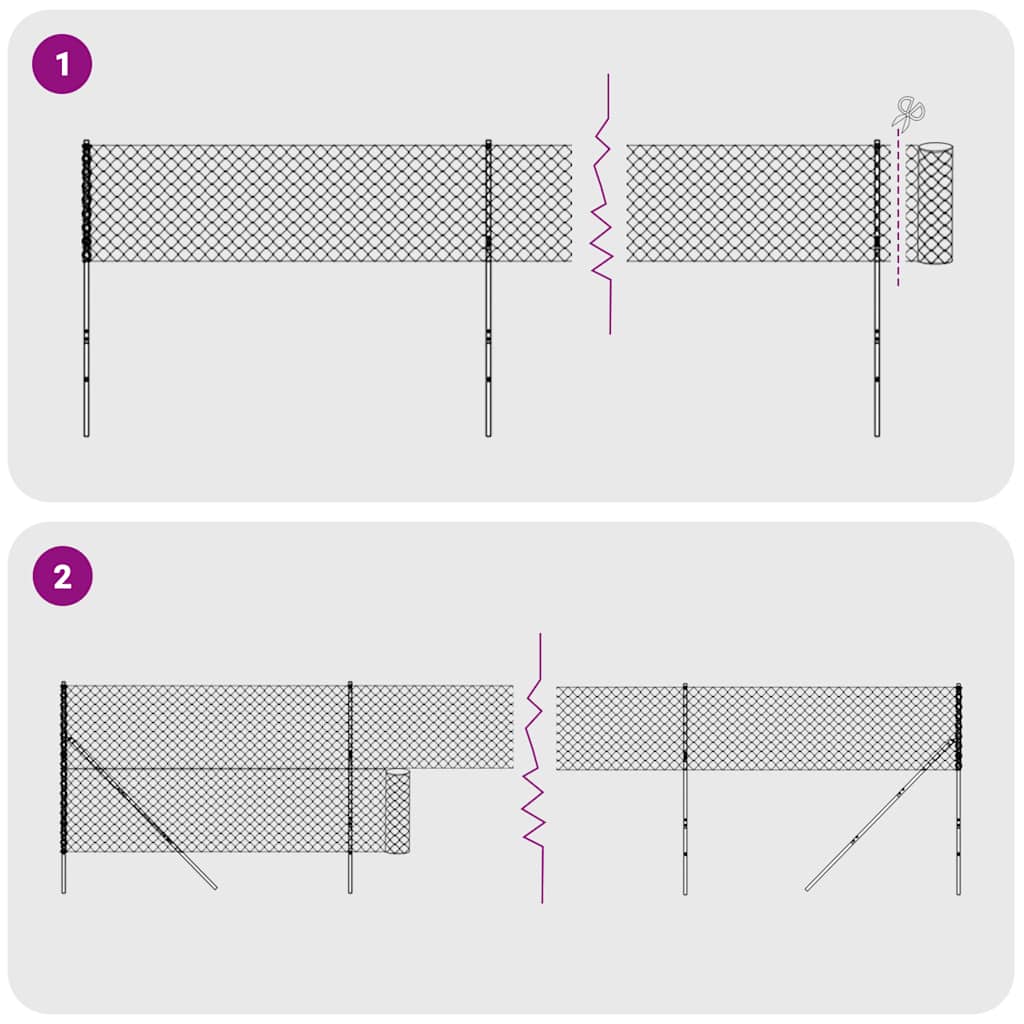 Nettinggjerde med flens antrasitt 2x25 m