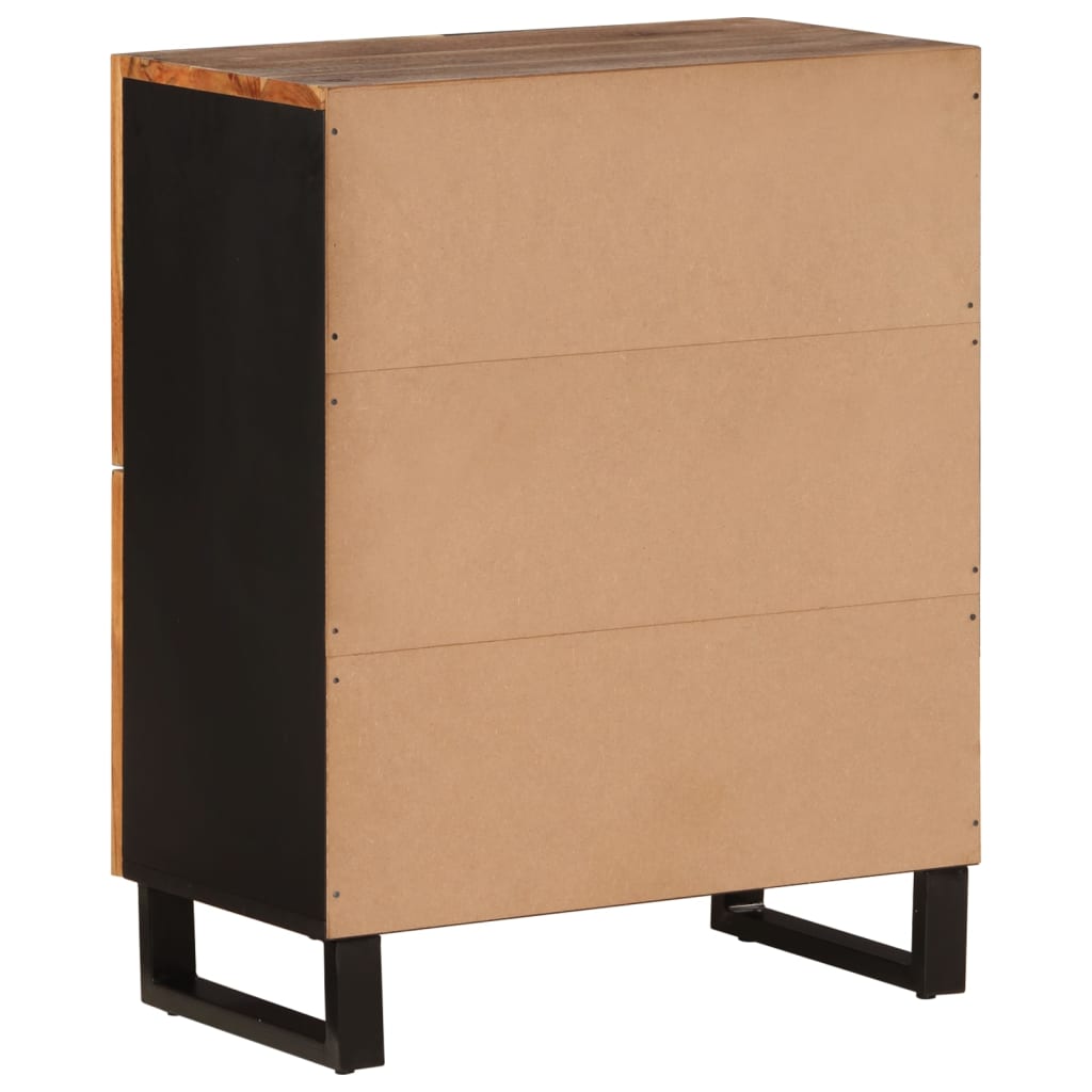 Skjenk med 4 dører 60x33x75 cm heltre akasie