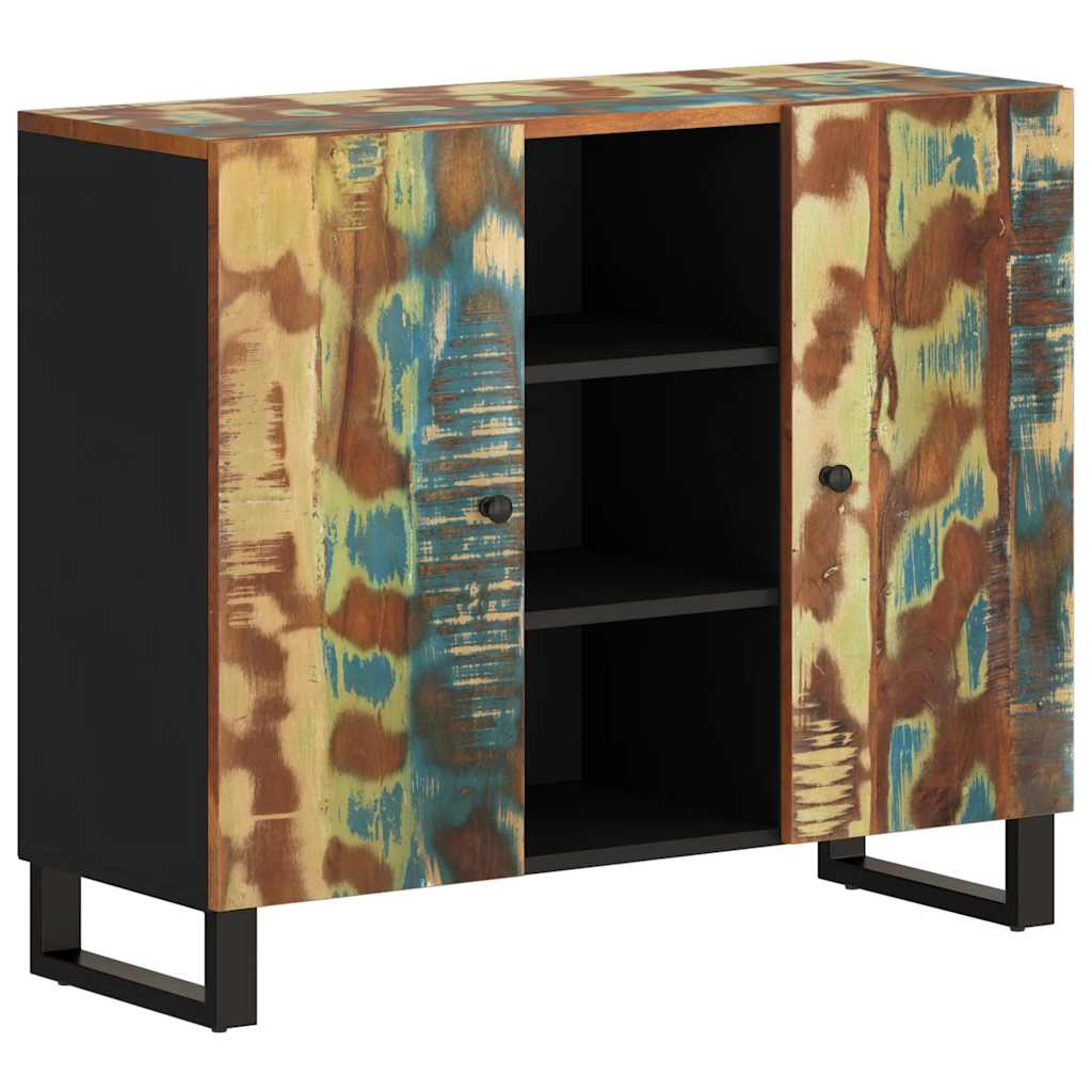 Skjenk med 2 dører 90x33x75 cm gjenvunnet heltre