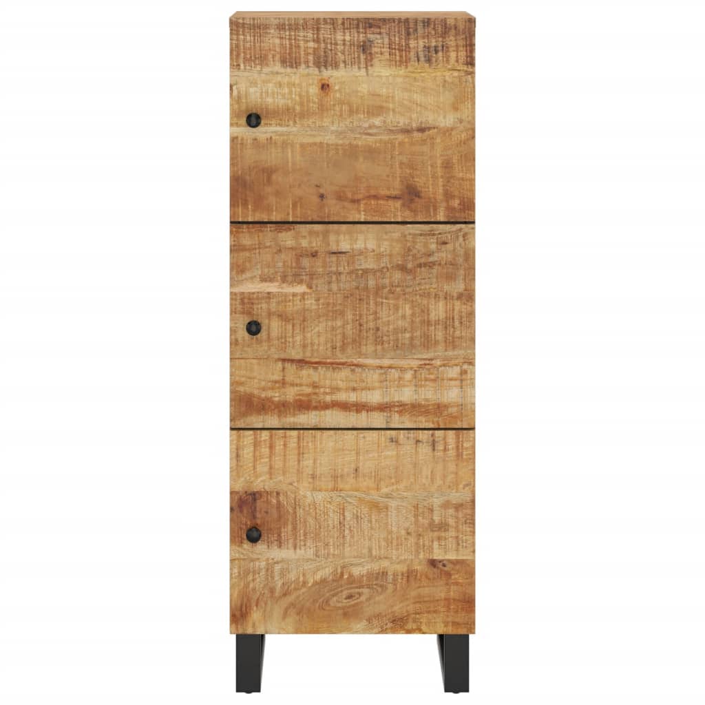 Highboard med 3 dører 40x33x110 cm heltre mango og jern