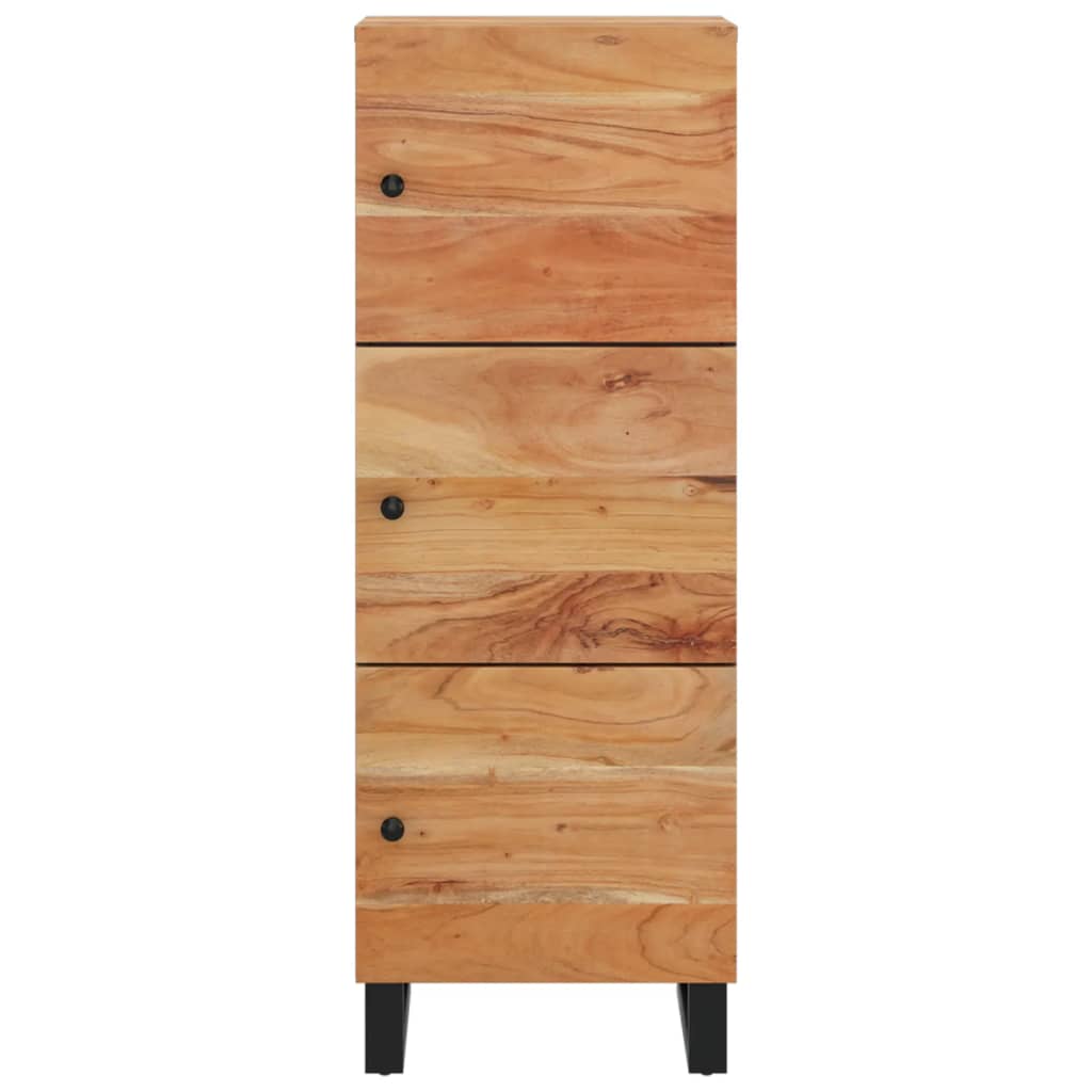Highboard med 3 dører 40x33x110 cm heltre akasie og jern