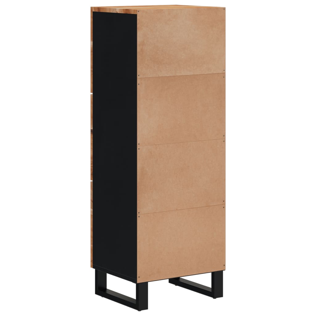 Highboard med 3 dører 40x33x110 cm heltre akasie og jern