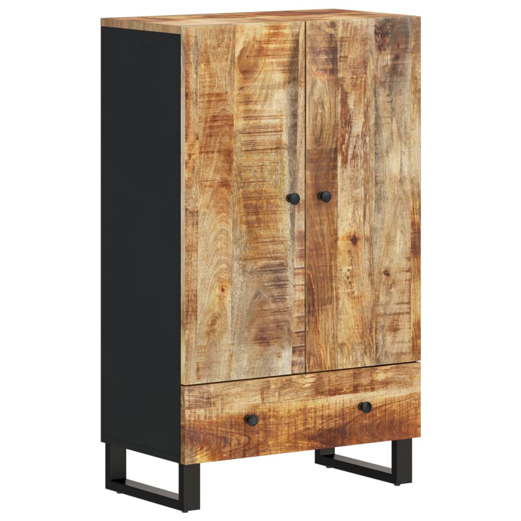Highboard med skuff 60x33x100 cm heltre mango og jern
