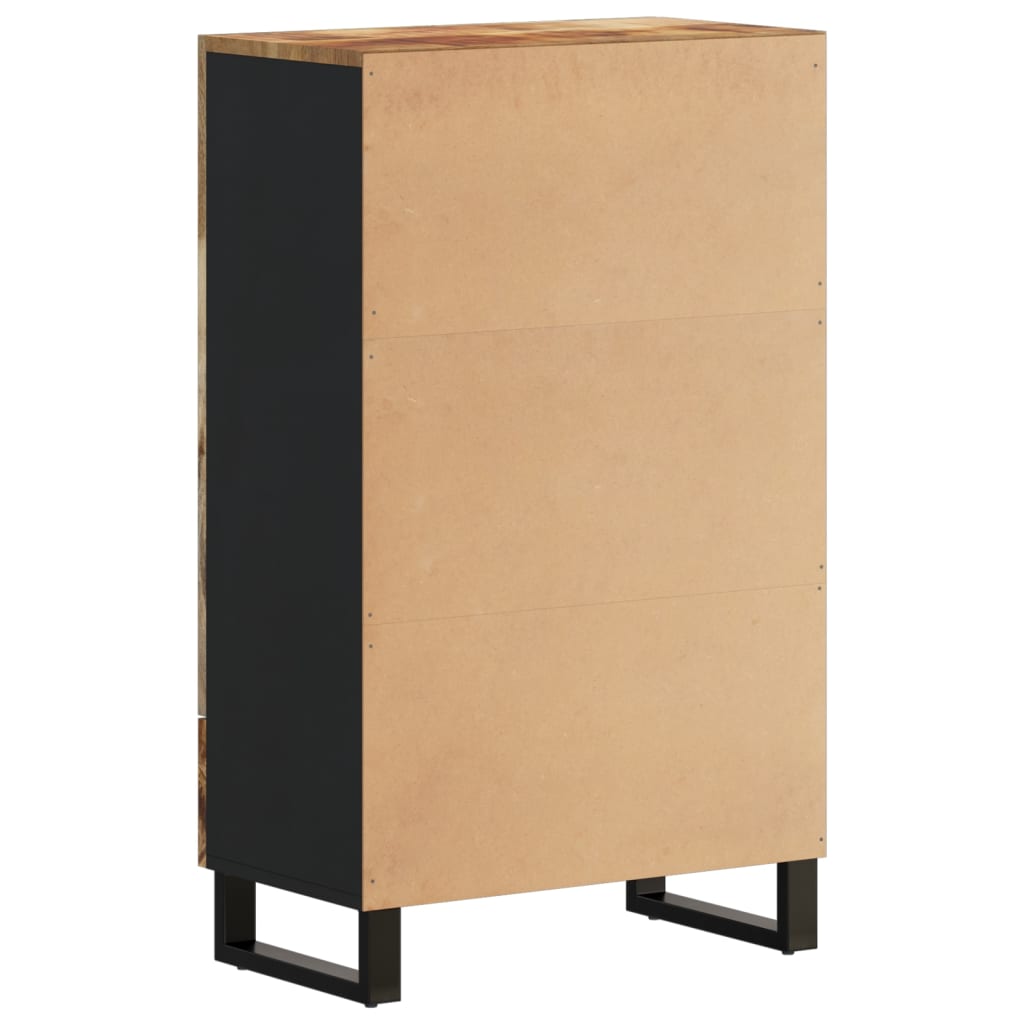 Highboard med skuff 60x33x100 cm heltre mango og jern