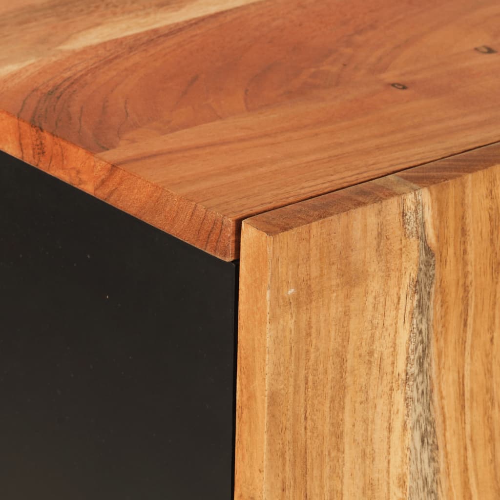 Highboard med skuff 60x33x100 cm heltre akasie og jern