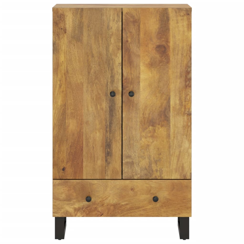 Highboard med skuff 60x33x100 cm heltre mango og jern