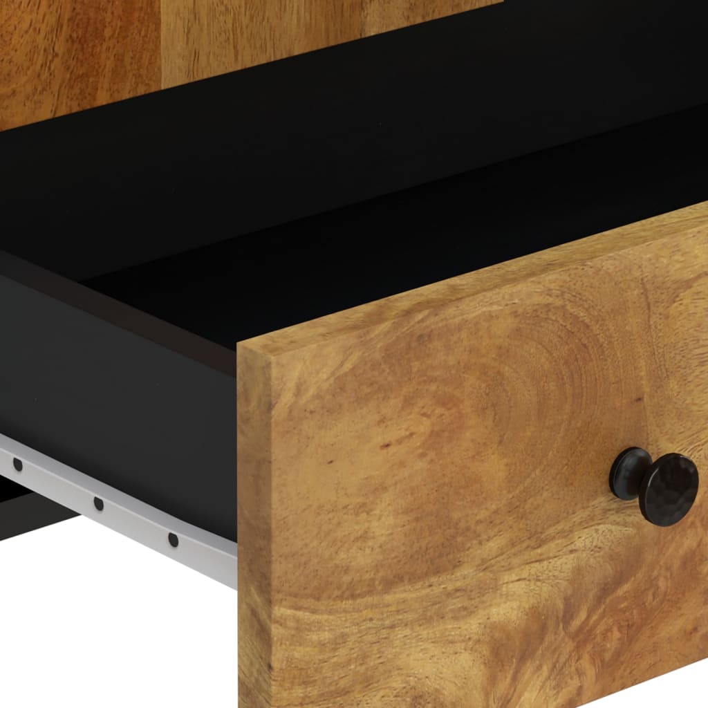 Highboard med skuff 60x33x100 cm heltre mango og jern