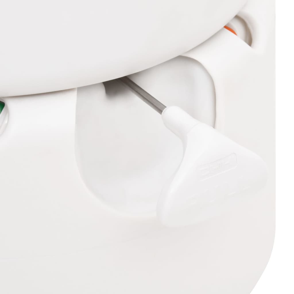 Integrert campingtoalett hvit 24+17 L HDPE og emalje vidaXL