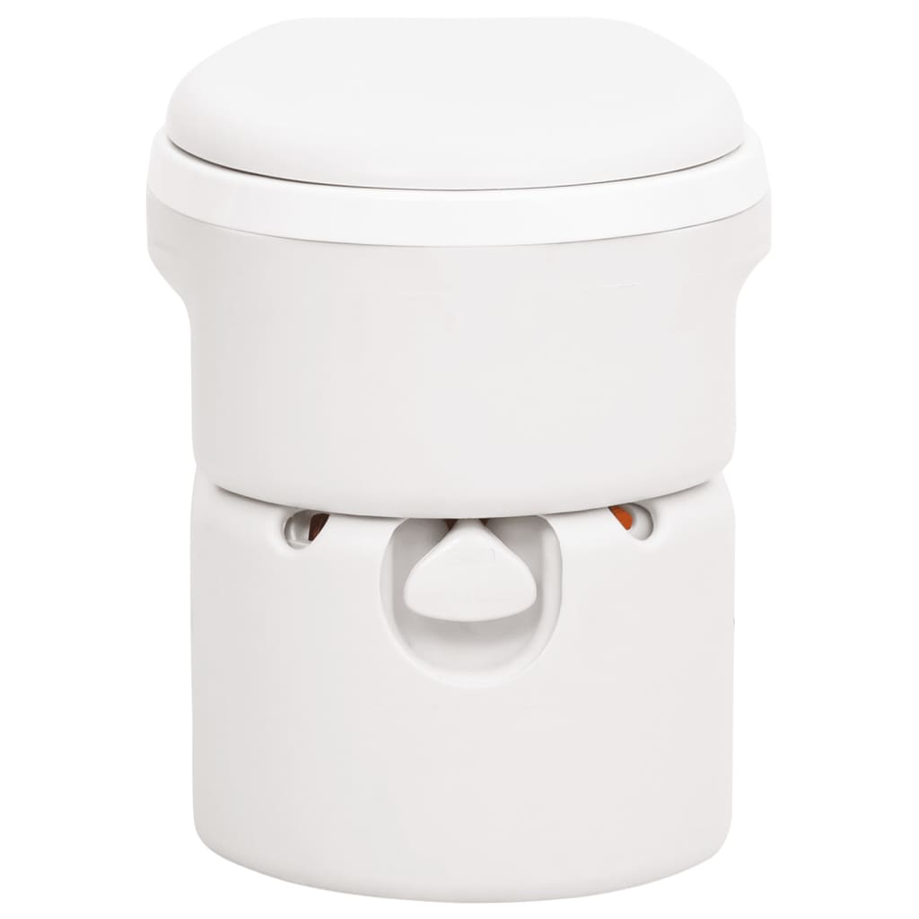 Integrert campingtoalett hvit 24+17 L HDPE og PP vidaXL