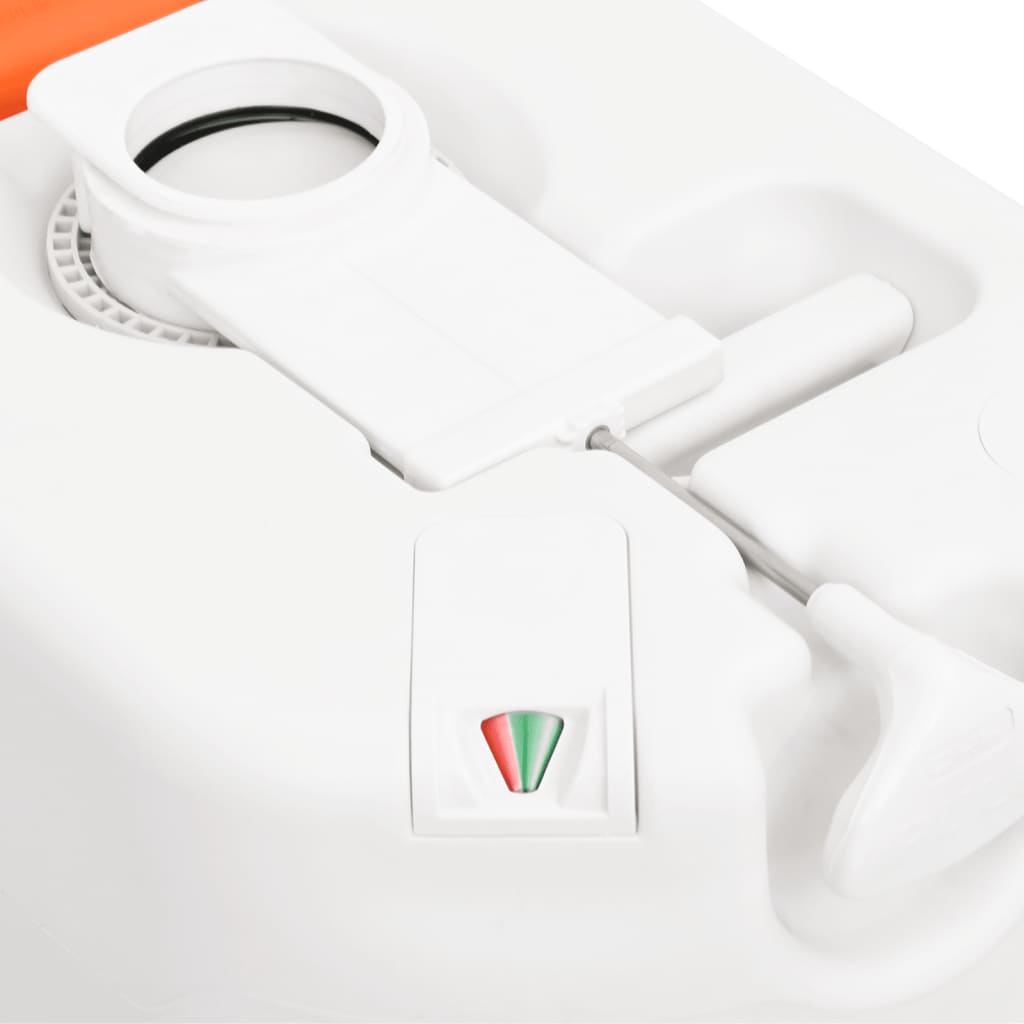 Integrert campingtoalett hvit 24+17 L HDPE og PP vidaXL