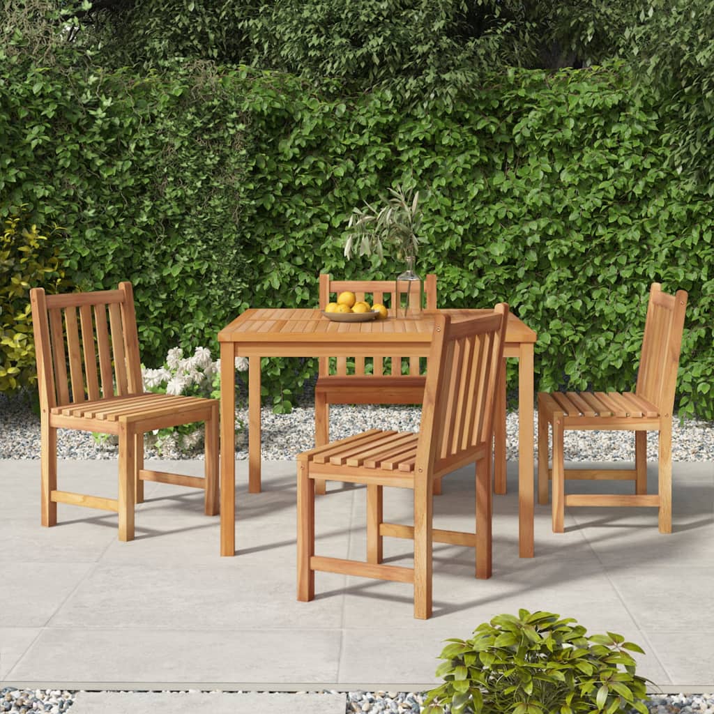 Hagespisegruppe 5 deler heltre teak vidaXL