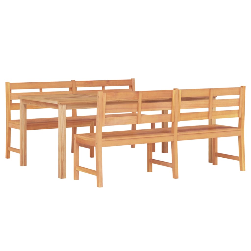 Hagespisegruppe 3 deler heltre teak vidaXL