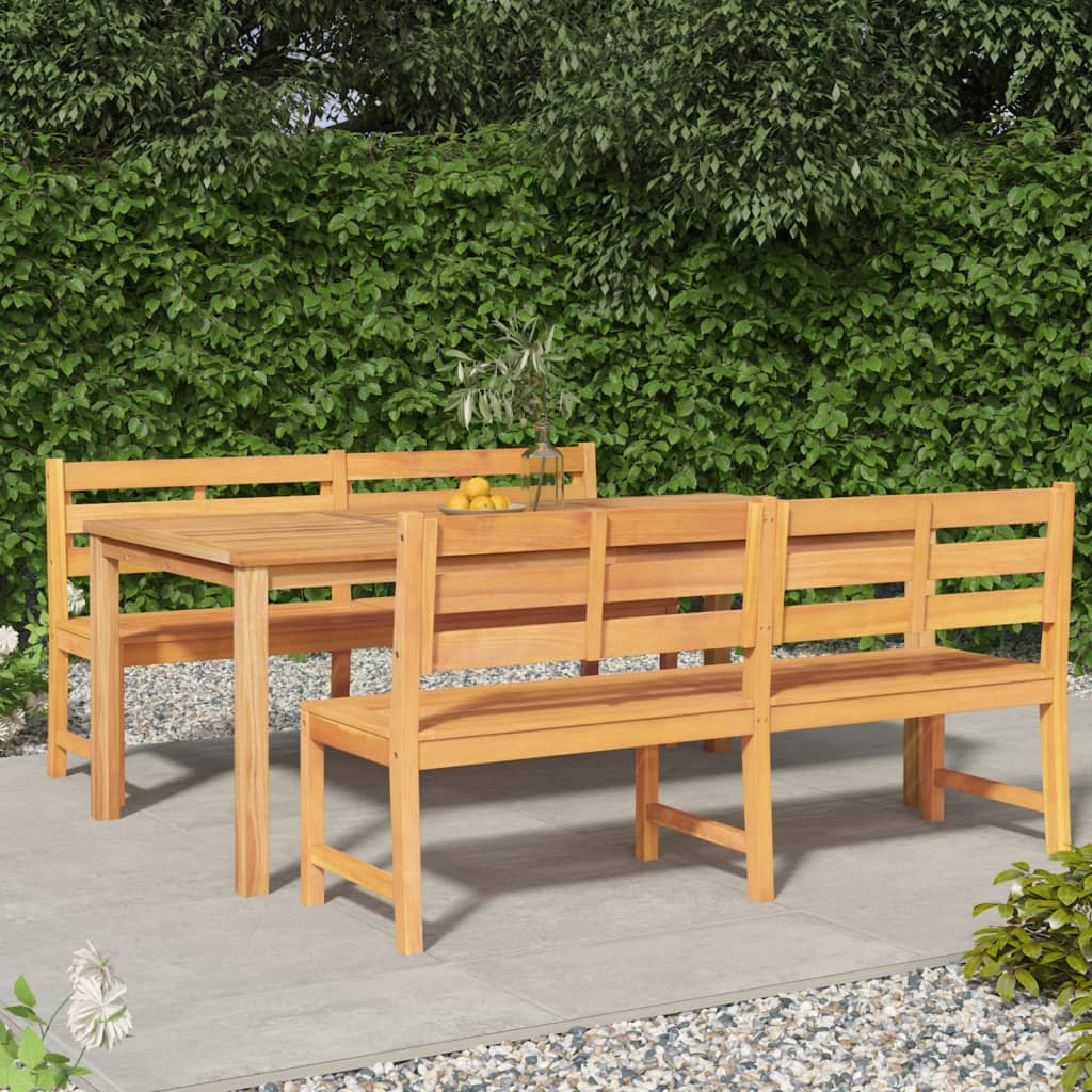 Hagespisegruppe 3 deler heltre teak vidaXL