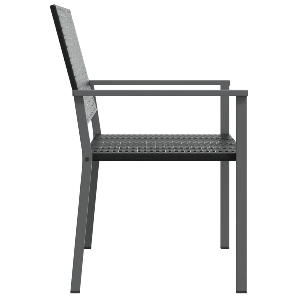 Hagestoler 2 stk svart 54x62,5x89 cm polyrotting