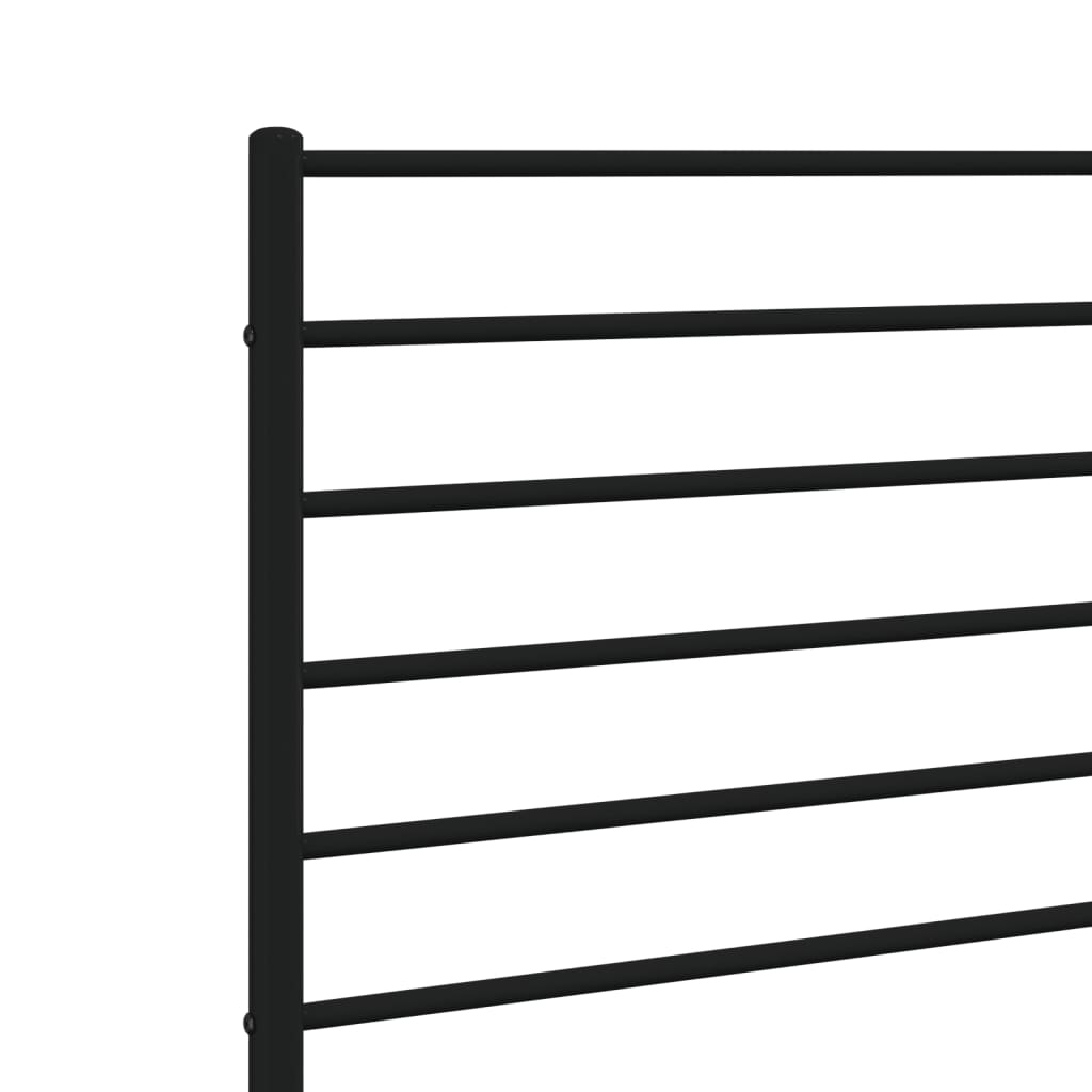 Utskiftbar sengegavl i metall svart 80 cm vidaXL