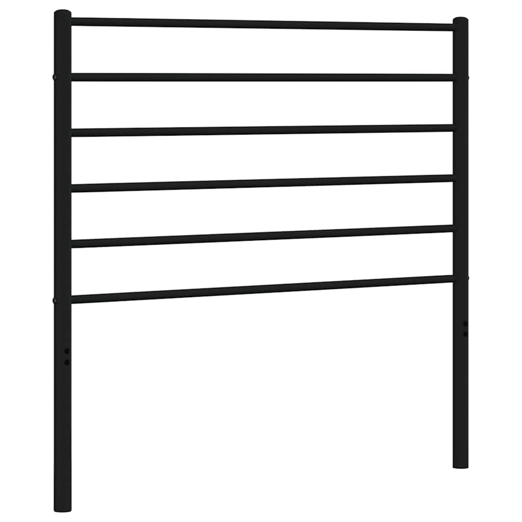 Utskiftbar sengegavl i metall svart 107 cm