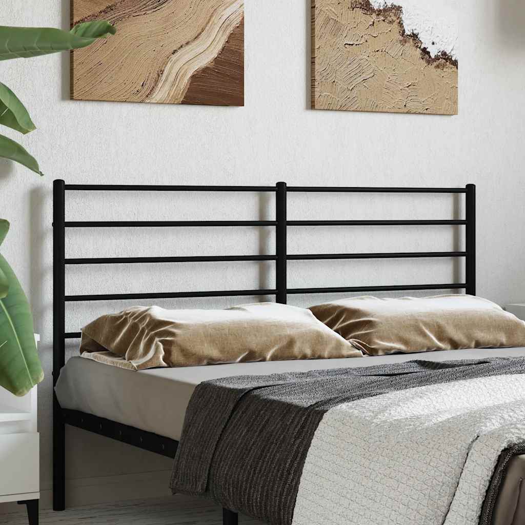 Utskiftbar sengegavl i metall svart 120 cm vidaXL