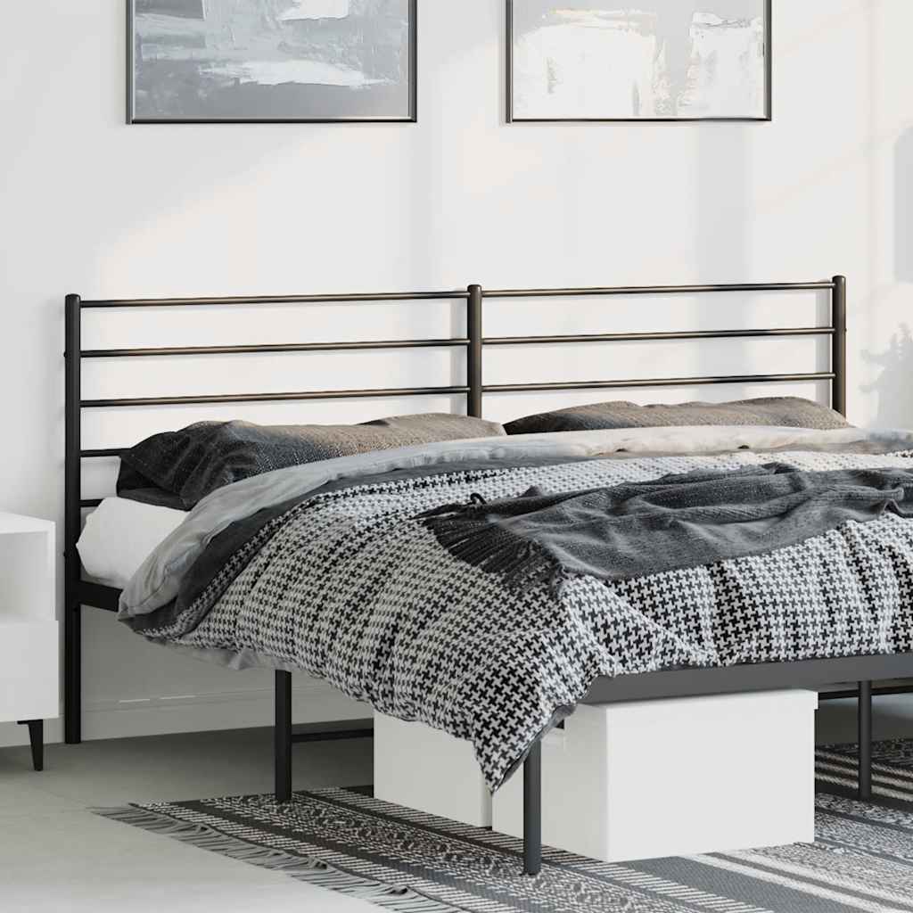 Utskiftbar sengegavl i metall svart 180 cm