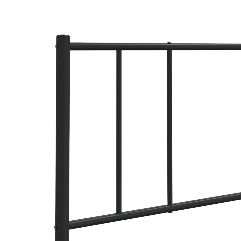 Utskiftbar sengegavl i metall svart 107 cm vidaXL